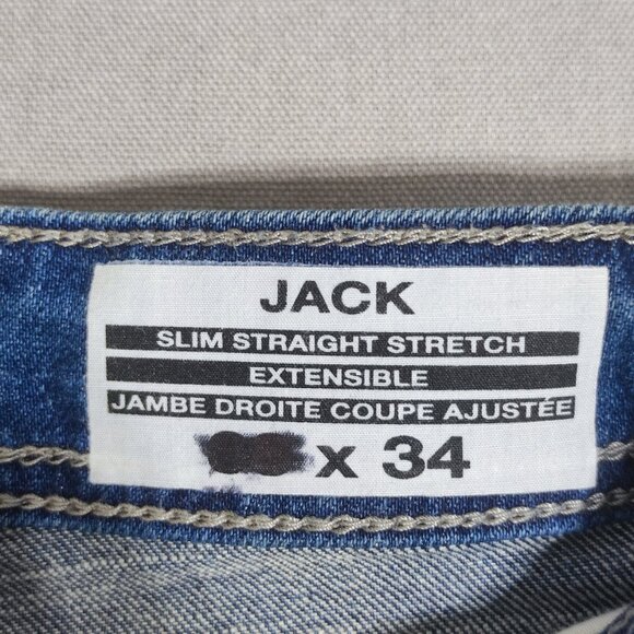 Buffalo Jeans Jack slim straight stretch men's size W38/L34 ink blue - Picture 6 of 13